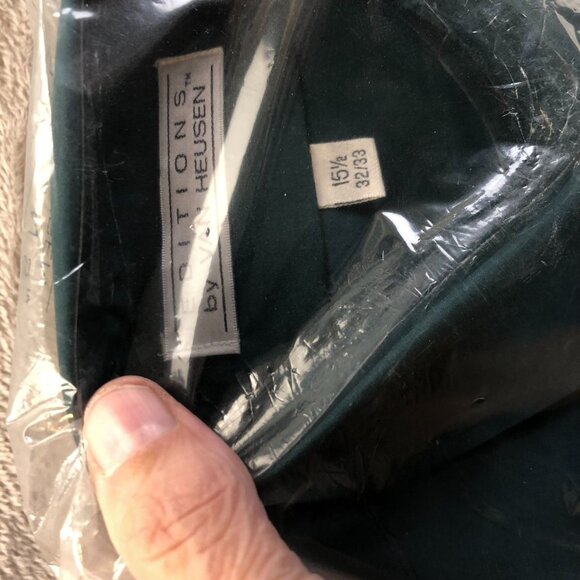 NWT Van Heusen Editions Mens Dress Shirt Size 15.5 Neck Classic Workwear Green - Picture 2 of 5